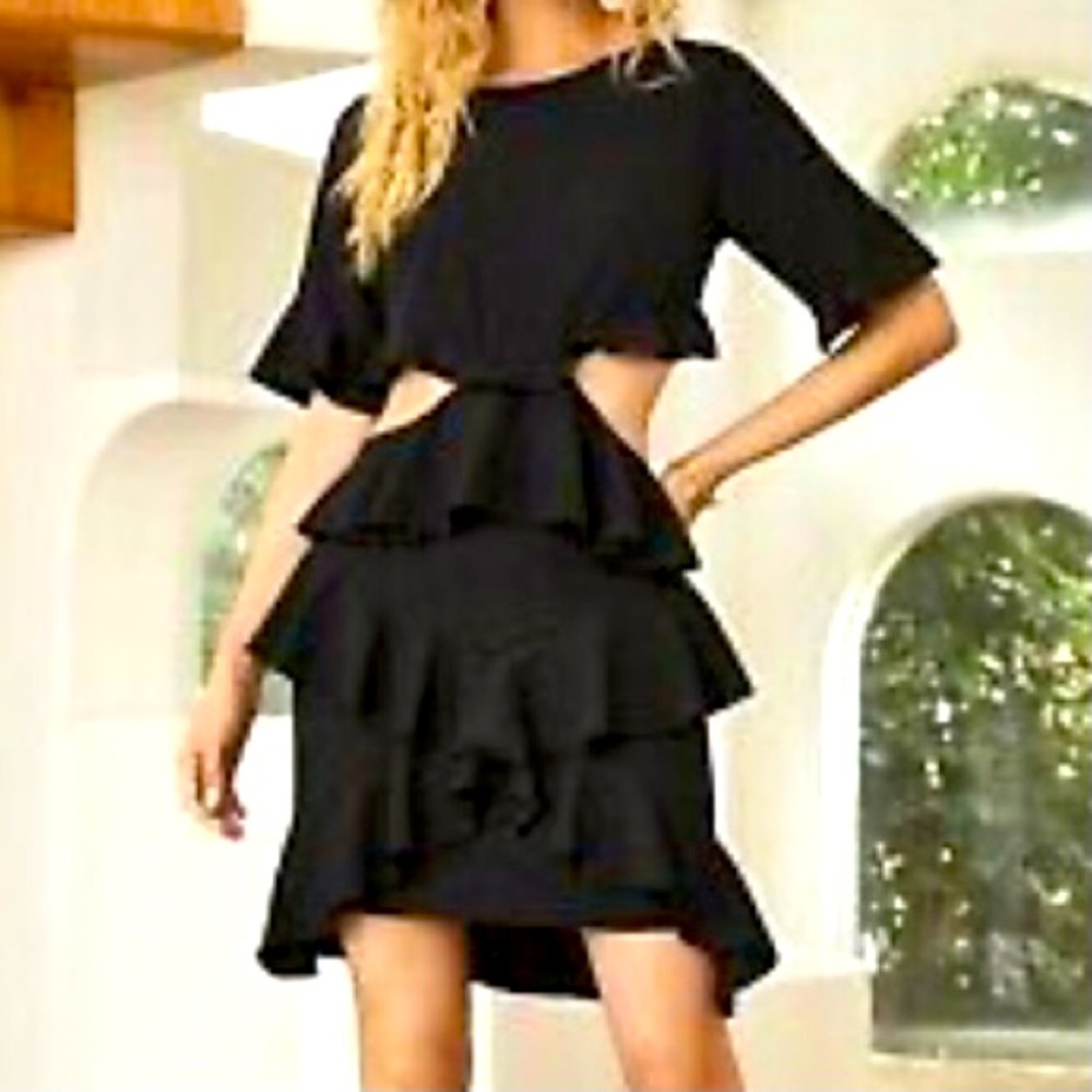 SHEIN, Black Cut Out Dress, Small
